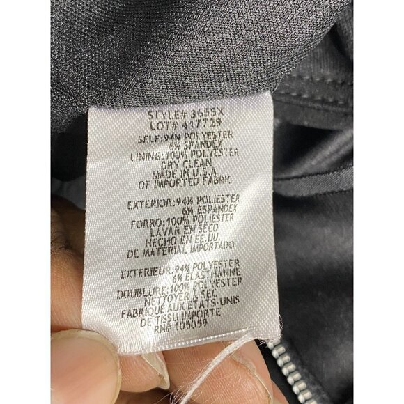 AQUA FORMAL Womens Black Stretch Zippered Halter Full-Length Formal Dress SZ 8 - Picture 8 of 11